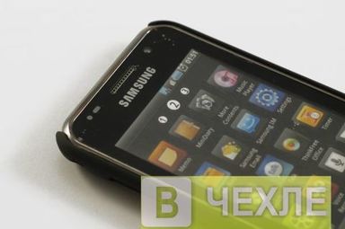 Купити # Прорезиненная пластиковая накладка для Samsung i9000 (Черный) на vchehle.ua