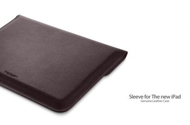 Фото # Кожаный чехол (Футляр) SGP Sleeve Series для Apple IPAD 4/3/2 (Коричневый / Dark Brown) в магазине vchehle.ua