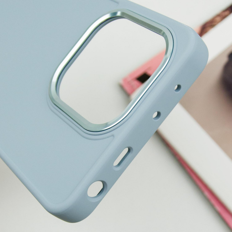 Купити TPU чохол Bonbon Metal Style на Xiaomi Redmi Note 13 Pro 4G / Poco M6 Pro 4G (Блакитний / Mist blue) на vchehle.ua