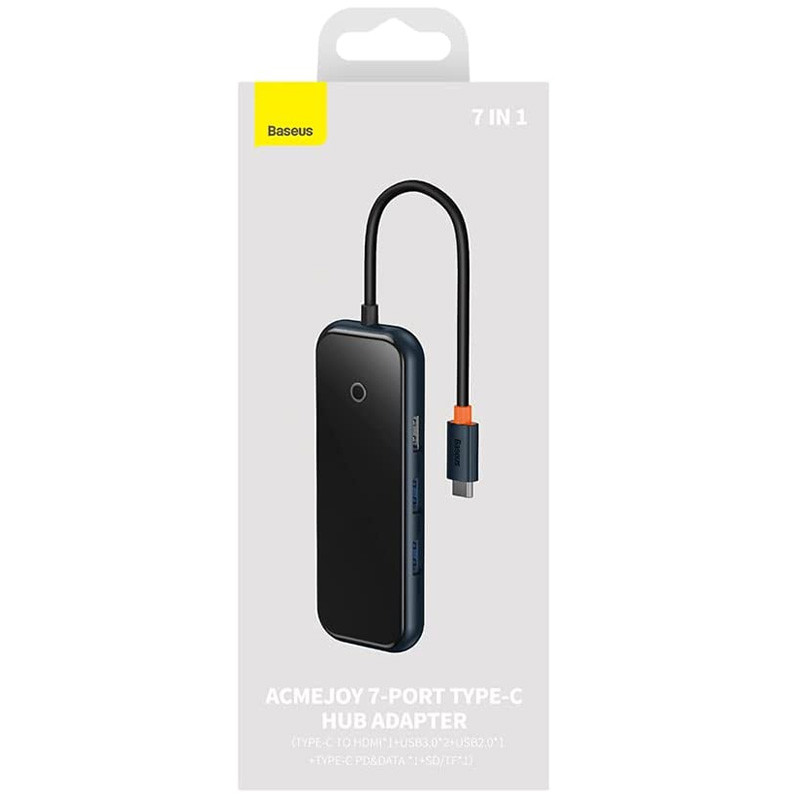 Заказать Переходник Baseus Hub AcmeJoy 7-Port Type-C (HDMI*1+USB3.0*2+USB2.0*1+Type-C PD&Data*1+SD/TF) (WKJZ) (Dark Gray) на vchehle.ua