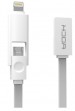 Фото Кабель ROCK Lightning / MicroUSB Combo Flat 100cm (5V/2.1A) (Серый / Grey) на vchehle.ua