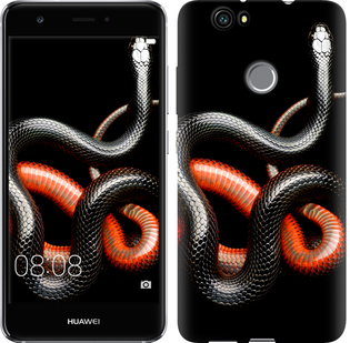

Чехол Красно-черная змея на черном фоне для Huawei Nova 482227