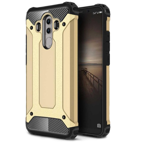 Бронированный противоударный TPU+PC чехол Immortal для Huawei Mate 10 (Золотой)