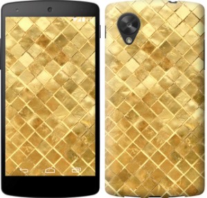 Чехол Текстура цвета золото для LG Nexus 5