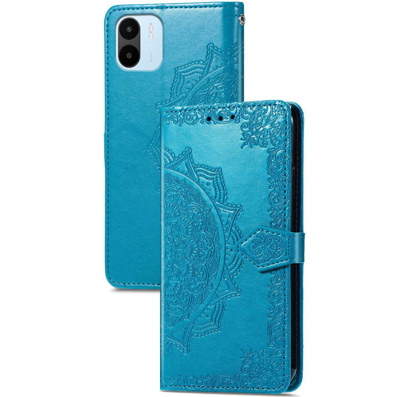 Купить Кожаный чехол (книжка) Art Case с визитницей для Xiaomi Redmi A1 / A2 (Синий) на vchehle.ua