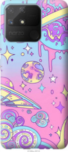 Чехол Розовая галактика для Realme Narzo 50A