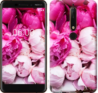 

Чехол Розовые пионы для Nokia 6.1 688465