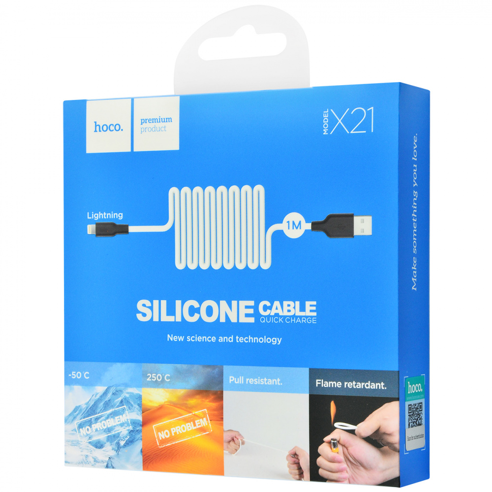 

Дата кабель Hoco X21 Silicone Lightning Cable (1m) (black_white) 715540
