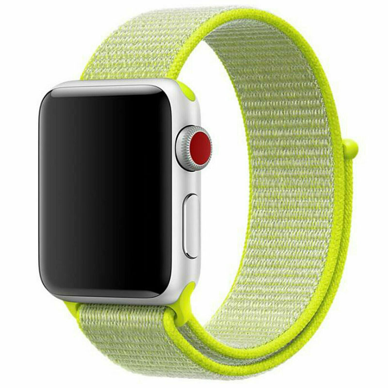 Ремешок Nylon для Apple Watch 38/40/41/42mm (Салатовый / Neon green)