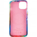 Шкіряний чохол Colour Splash with Magnetic Safe на Apple iPhone 14 Plus (6.7") (Pink / Blue) в магазині vchehle.ua