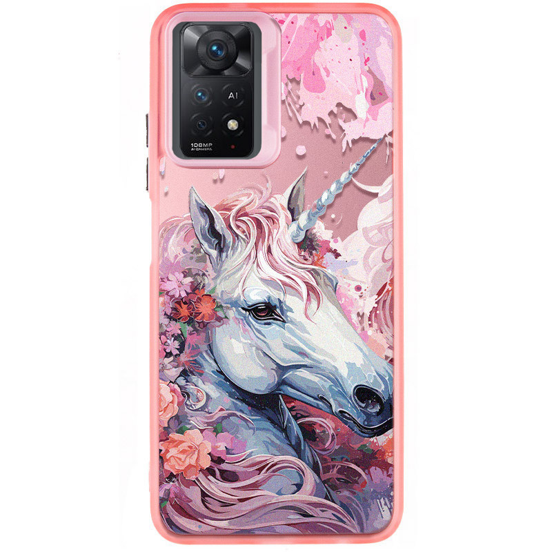 TPU+PC чохол TakiTaki Magic glow на Xiaomi Redmi Note 11 Pro 4G/5G / 12 Pro 4G (Unicorn / Pink)