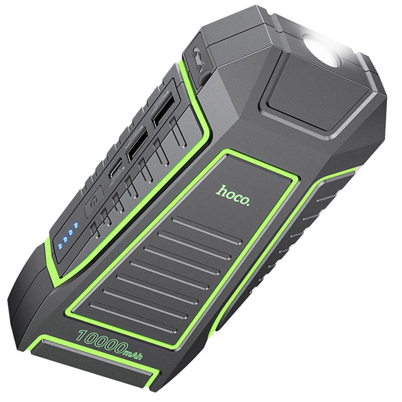 Фото Пусковое устройство (бустер) для автомобиля Hoco QS1 Spring Car Jump Starter 10000 mAh (Black) на vchehle.ua