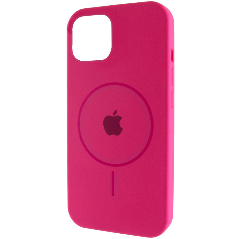 Чохол Silicone Case Full Protective (AA) with Magnetic Safe на Apple iPhone 11 Pro Max (6.5") (Малиновий / Dragon Fruit)