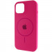 Чохол Silicone Case Full Protective (AA) with Magnetic Safe на Apple iPhone 11 Pro Max (6.5") (Малиновий / Dragon Fruit)