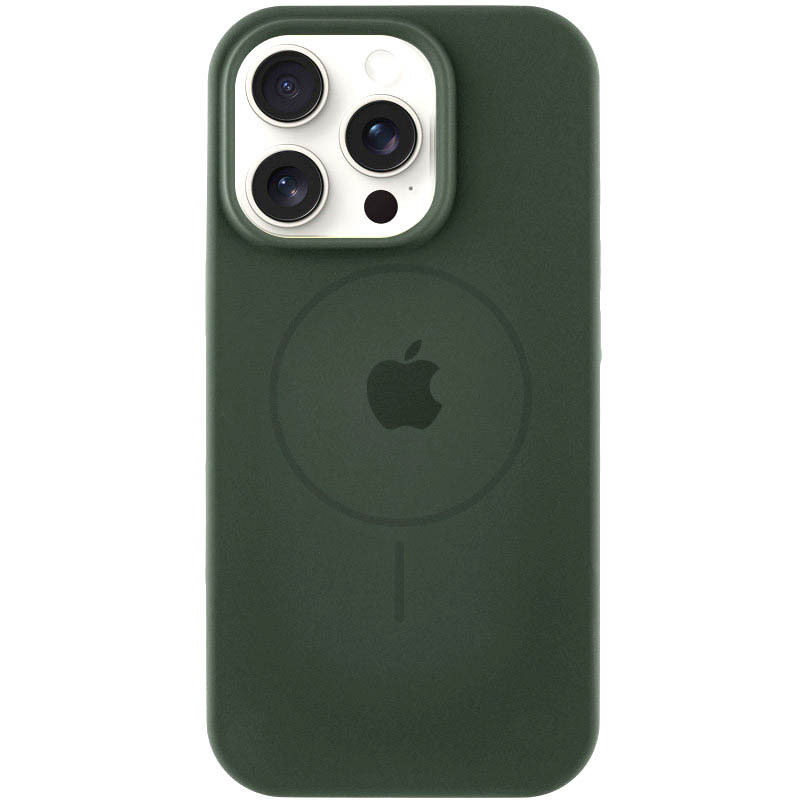 Чохол Silicone Case Full Protective (AA) with Magnetic Safe на Apple iPhone 12 Pro Max (6.7") (Зелений / Cyprus Green)
