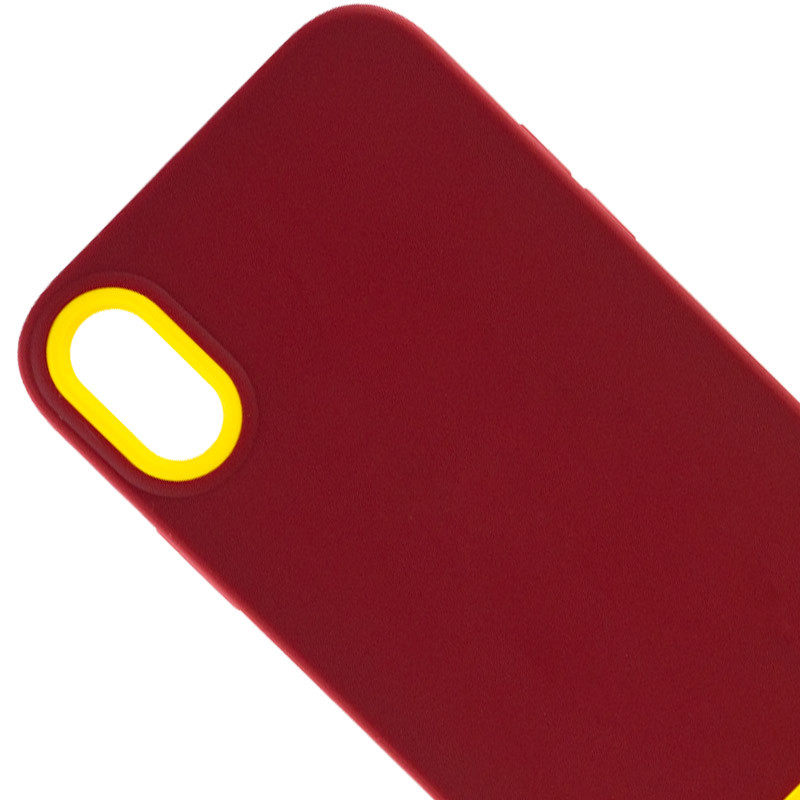 Фото Чехол TPU+PC Bichromatic для Apple iPhone XR (6.1") (Brown burgundy / Yellow) на vchehle.ua