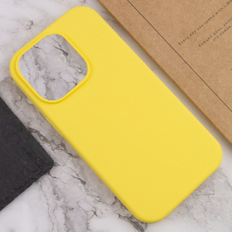 Чехол Silicone Case Full Protective (AA) NO LOGO для Apple iPhone 16 Pro (6.3") (Желтый / Yellow) в магазине vchehle.ua