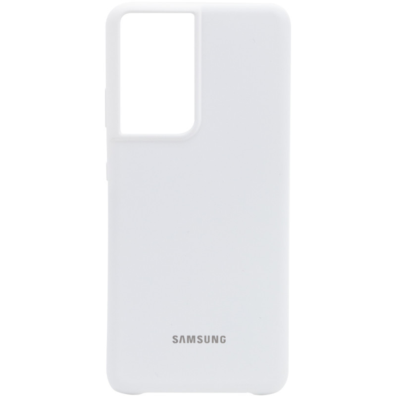 Чохол Silicone Cover (AA) на Samsung Galaxy S21 Ultra (Білий / White)