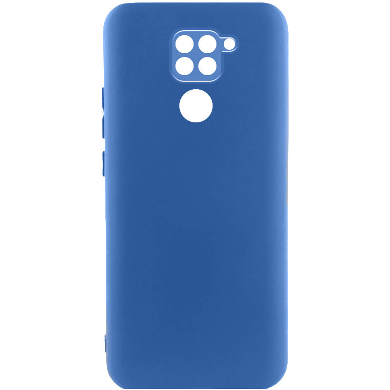Чехол Silicone Cover Lakshmi Full Camera (A) для Xiaomi Redmi Note 9 / Redmi 10X (Синий / Navy Blue)