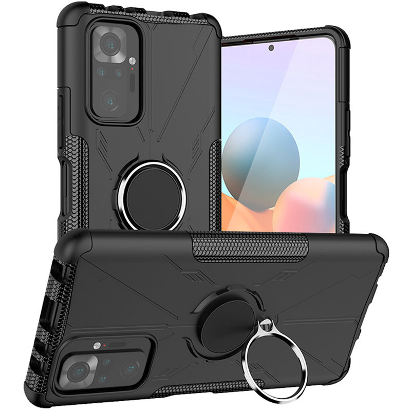 

Ударопрочный чехол Protective Ring для Xiaomi Redmi Note 10 Pro Max (Черный) 1210337