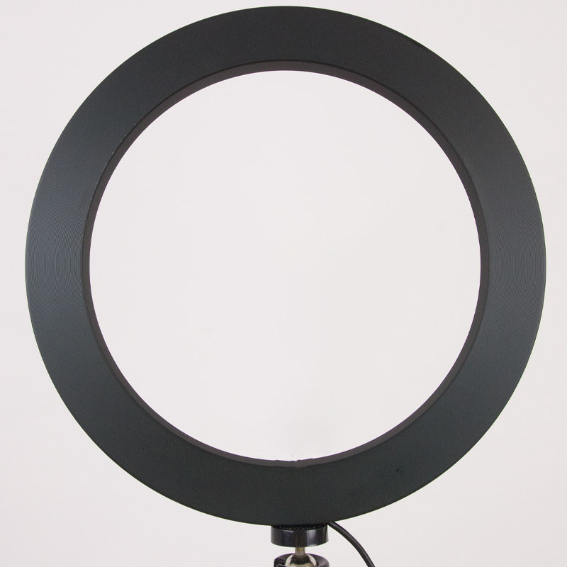 Фото Кольцевая светодиодная LED лампа Flat Ring 8" (Black) на vchehle.ua