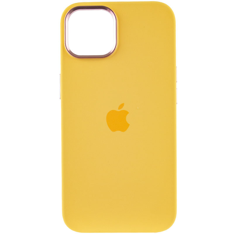 Фото Чохол Silicone Case Metal Buttons (AA) на Apple iPhone 13 (6.1") (Жовтий / Bright Yellow) на vchehle.ua