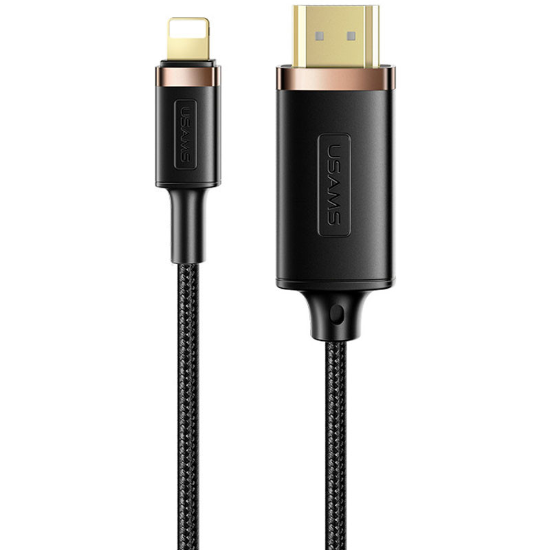 Дата кабель Usams US-SJ509 U70 Lightning to HDMI HD (2m) (Black)