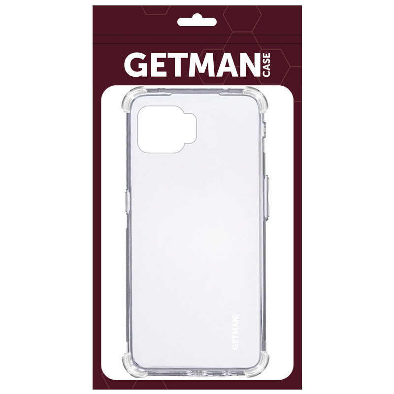 Фото TPU чехол GETMAN Ease logo усиленные углы для Oppo Reno 4 Lite (Бесцветный (прозрачный)) на vchehle.ua