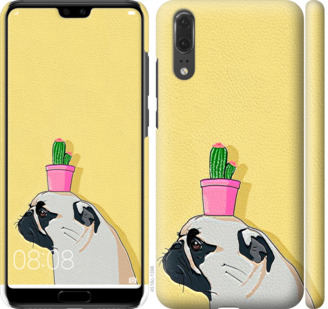 

Чехол Мопс с кактусом для Huawei P20 795753