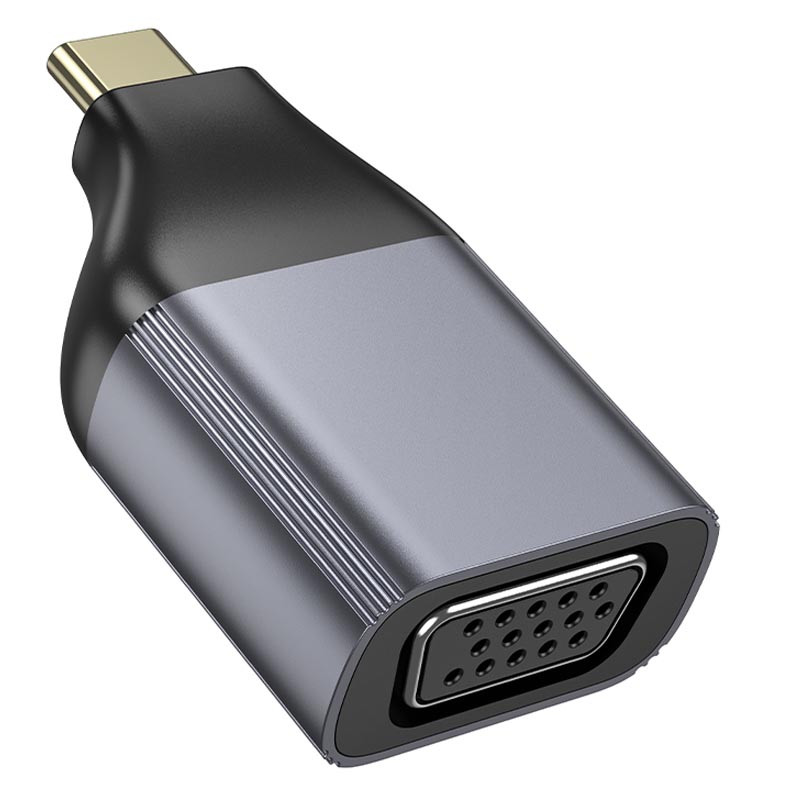Фото Переходник Hoco UA34 Type-C to VGA (Metal grey) в магазине vchehle.ua