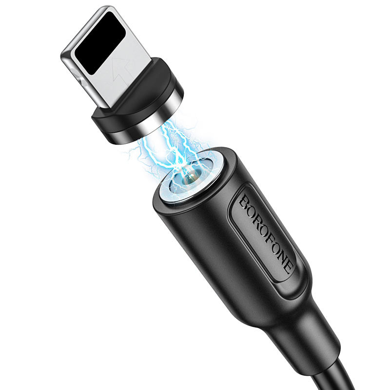 Фото Дата кабель Borofone BX41 Amiable USB to Lightning (1m) (Чорний) в маназині vchehle.ua