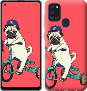 

Чохол Мопс на велосипеді на Samsung Galaxy A21s A217F 933363