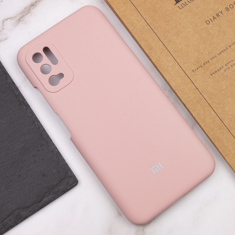 Чехол Silicone Cover Full Camera (AAA) для Xiaomi Redmi Note 10 5G / Poco M3 Pro (Розовый / Pink Sand) в магазине vchehle.ua