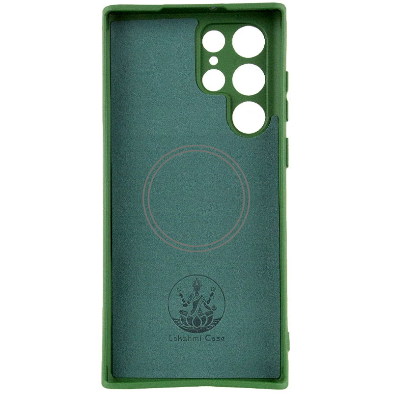 Фото Чохол Silicone Cover Lakshmi Full Camera (AA) with MagFit на Samsung Galaxy S25 Ultra (Зелений / Dark green) на vchehle.ua