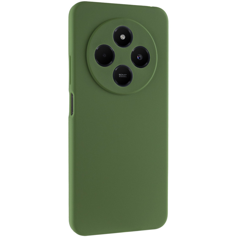 Чохол Silicone Cover Lakshmi Full Camera (AA) на Xiaomi Redmi 14C / Poco C75 (Зелений / Dark green)