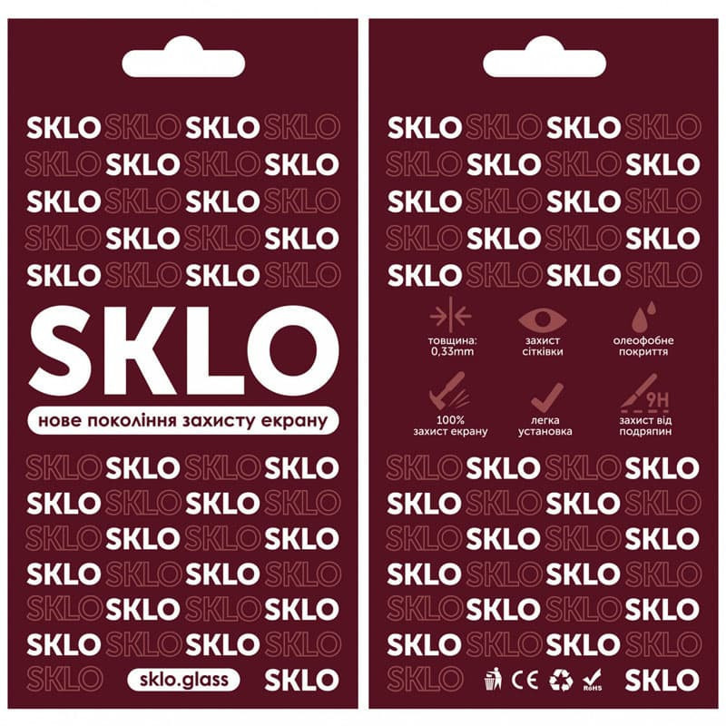 Защитное стекло SKLO 3D (full glue) для Oppo Reno 7 4G / Reno 7 Lite 5G / Reno 8 4G / Reno 8 Lite (Черный) в магазине vchehle.ua