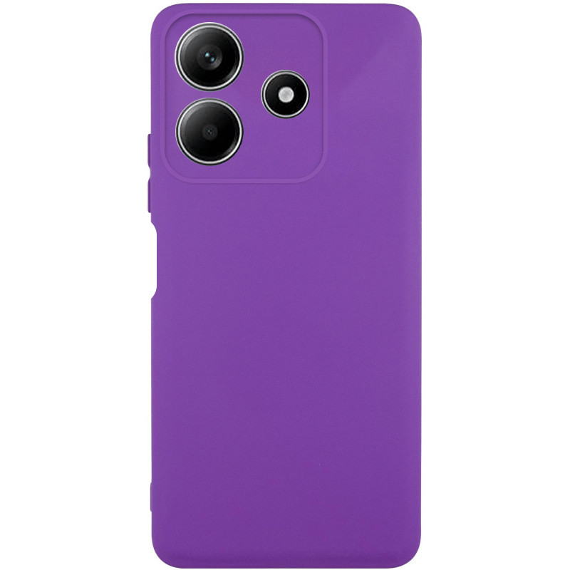 Чехол TPU GETMAN Liquid Silk Full Camera для Xiaomi Redmi Note 14 5G (Фиолетовый / Purple)