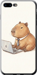 Чехол Funny Capybara CEO Working для iPhone 8 Plus