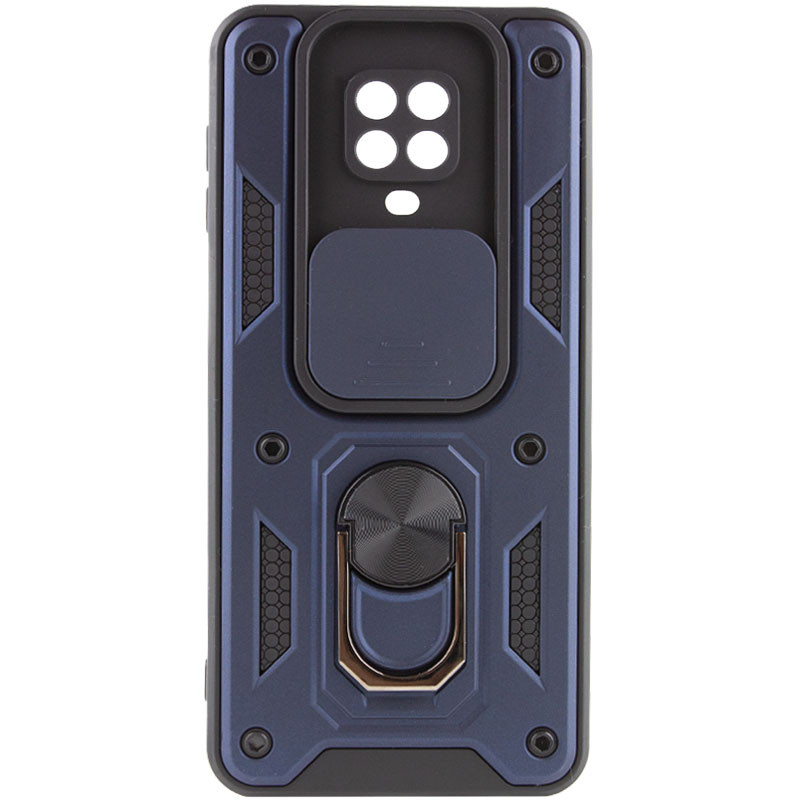 Фото Ударостійкий чохол Camshield Serge Ring на Xiaomi Redmi Note 9s / Note 9 Pro / 9 Pro Max (Синій) на vchehle.ua