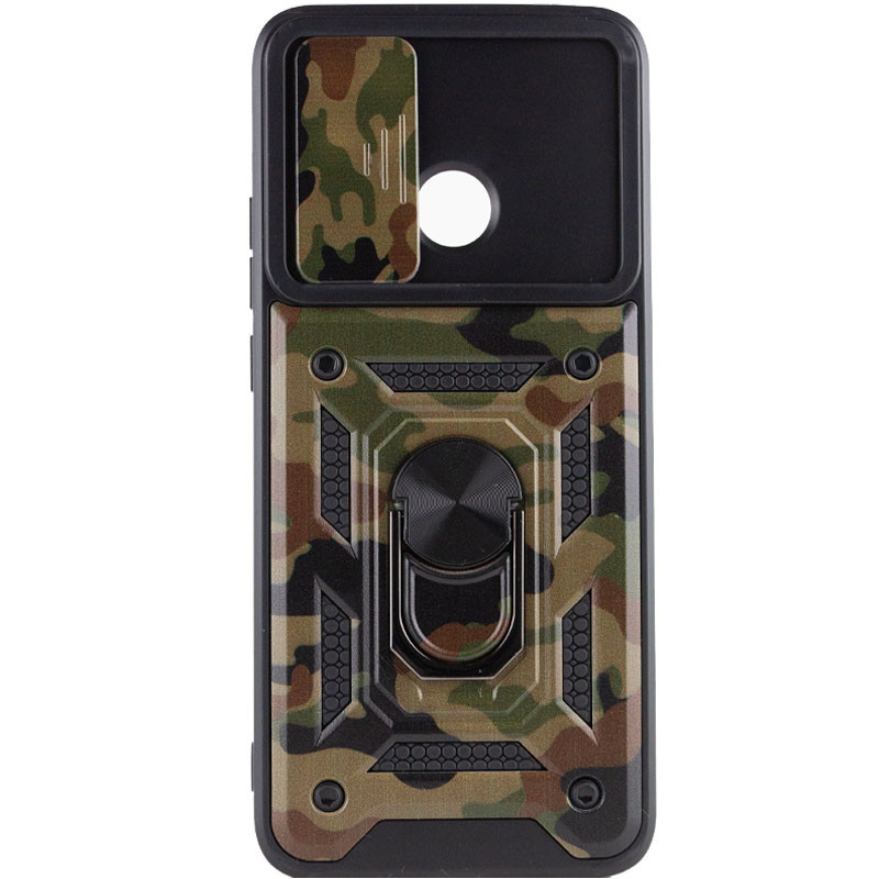 Ударостійкий чохол Camshield Serge Ring Camo на Xiaomi Redmi 9C / 10A (Коричневий / Army Brown) в магазині vchehle.ua