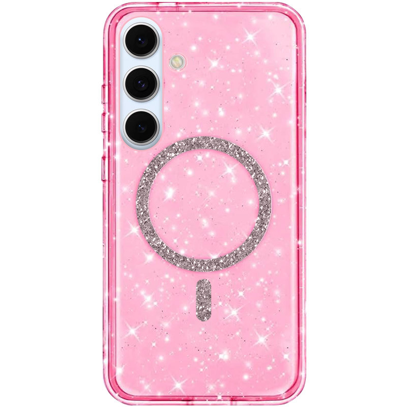 Чохол TPU Eclipse Sparkle (MagFit) на Samsung Galaxy S25 (Pink)