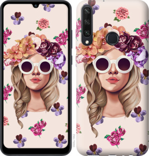 

Чехол Девушка с цветами v2 для Huawei Y6p 936451