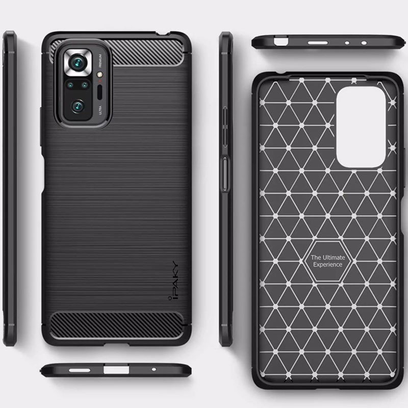 Фото TPU чохол iPaky Slim Series на Xiaomi Redmi Note 10 Pro / 10 Pro Max (Чорний) на vchehle.ua
