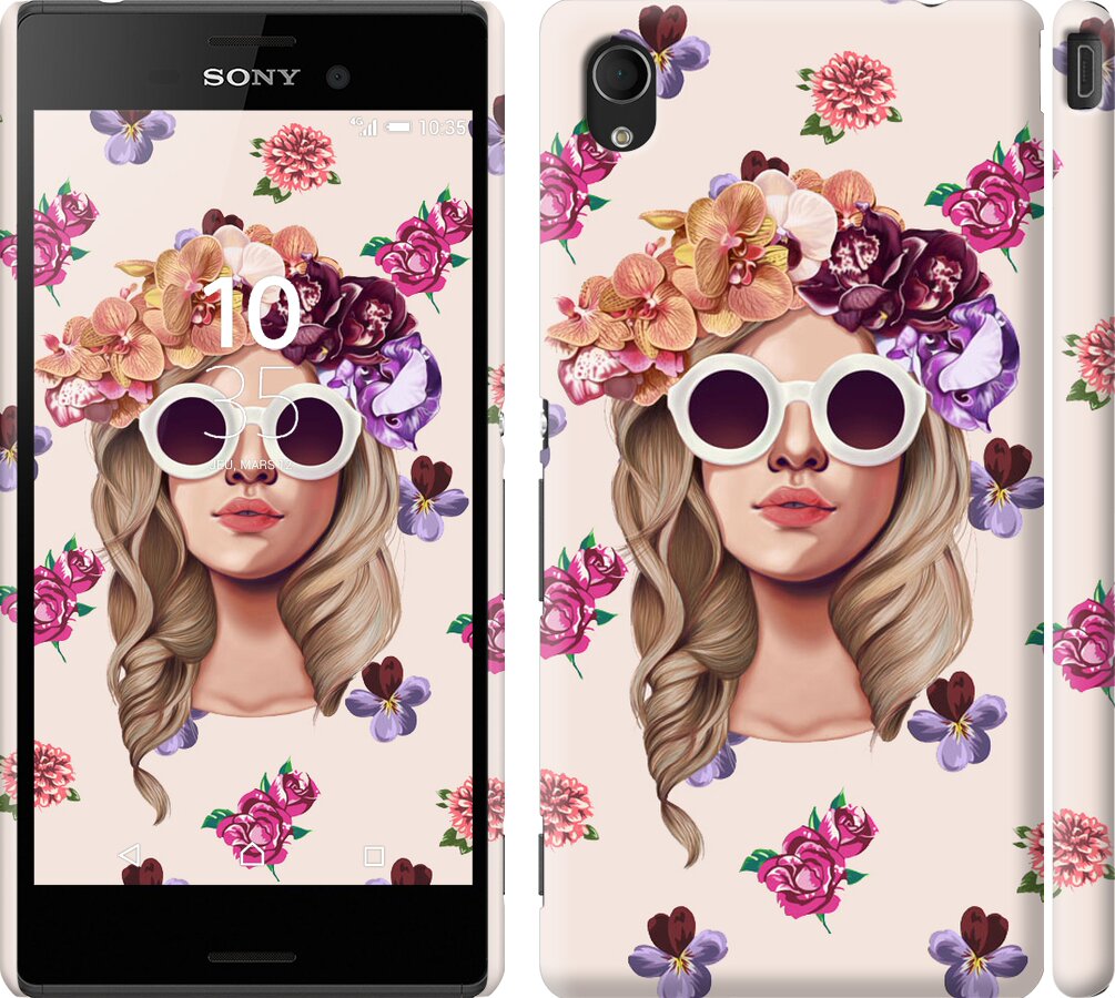 

Чехол Девушка с цветами v2 для Sony Xperia M4 Aqua E2312 190346