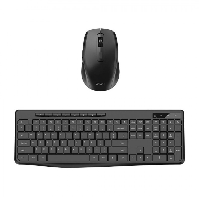 Беспроводная клавиатура+мышь WIWU KM-01 Office (Black)