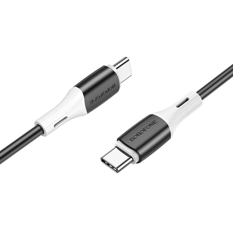 Фото Дата кабель Borofone BX79 Type-C to Type-C 60W (1m) (Чорний) на vchehle.ua
