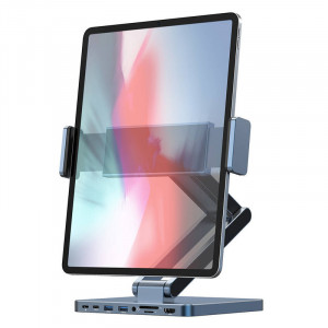 Підставка для планшетів+HUB WIWU AH801 Adjustable 8in1 (USB-C to HDMI+2xUSB-A+2xUSB-C+SD/TF+3.5mm)
