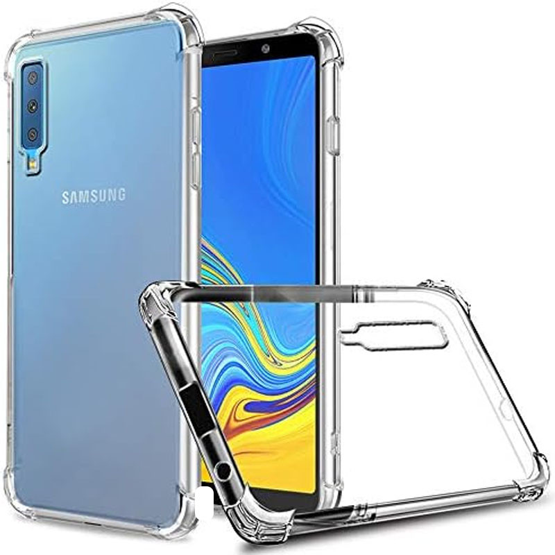 TPU чохол GETMAN Ease logo посилені кути на Samsung A750 Galaxy A7 (2018) (Прозорий (прозорий))