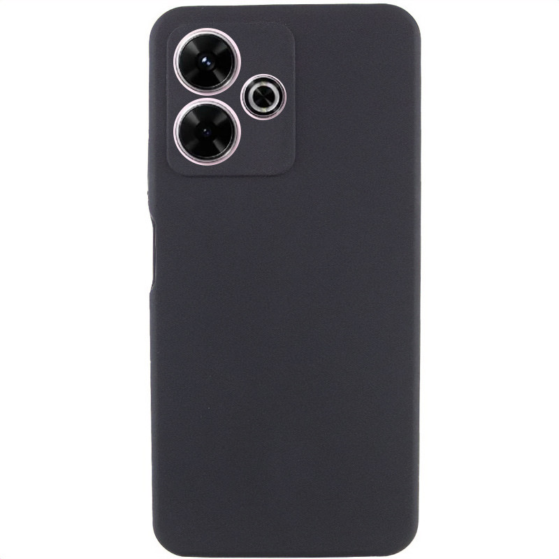 Чохол Silicone Cover Lakshmi Full Camera (AAA) на Xiaomi Redmi 13 4G / Poco M6 4G (Чорний / Black)