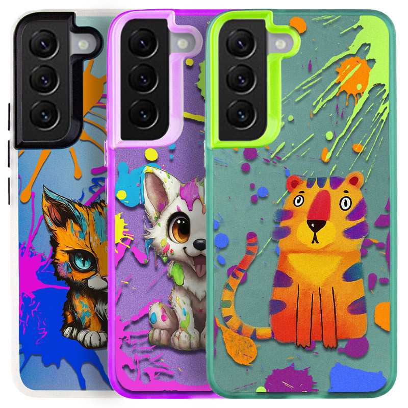 TPU+PC чохол TakiTaki Graffiti magic glow на Samsung Galaxy S21 FE